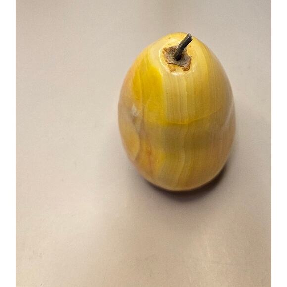 Vintage Italian Marble Pear Carved. MCM Decor - Picture 2 of 4